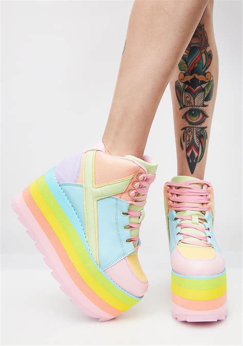 cute platform sneakers